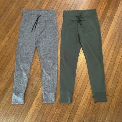 Conjunto de 2 Leggings No Boundaries Juniors Cintura Corbata Pequeños 3-5 | Gris y Verde Foto 1 de 4