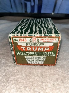 Pflueger Trump No. 1943 Level Wind Fishing Reel Open Face Bait casting Vintage - Picture 1 of 15