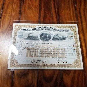 The Delaware Lackawanna & Western RR 1952 Stock - Signed Thomson & Mc Kinnon KWZ - Picture 1 of 8