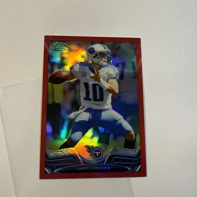 2013 Topps Chrome Jake Locker #/25 Red Refractor #56 Tennessee Titans - Image 1 of 2