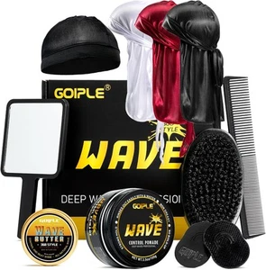 Wave Pomade for Men Strong Hold Easy Wash Hair Cream Grease, Promotes Layered Wa - Picture 1 of 3