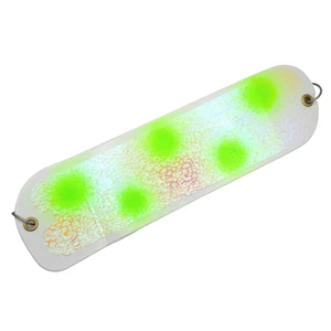 Custom Airbrush 8" Flasher - Lachs / Trolling - Double Glow Green Dots - Bild 1 von 4