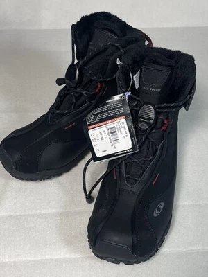 Salomon hiking winter boots Thinsulate Waterproof Women's Size 6  Black NWT - Image 1 of 4