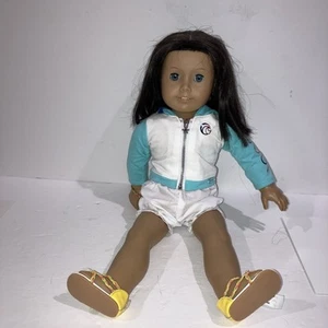 American Girl bambola 18" capelli castani occhi azzurri "LOOK" - Foto 1 di 8