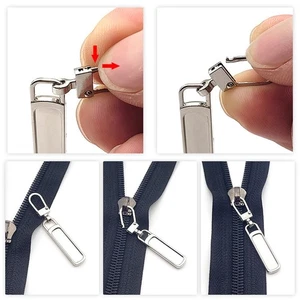 5x Detachable Zipper Slider Pull Fix Repair Replacement Puller Sewing Accessory - Picture 1 of 15
