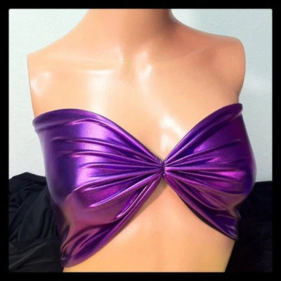 Mermaid Costume Metallic Purple BRA TOP ONLY Custom Made in USA - Image 1 of 2