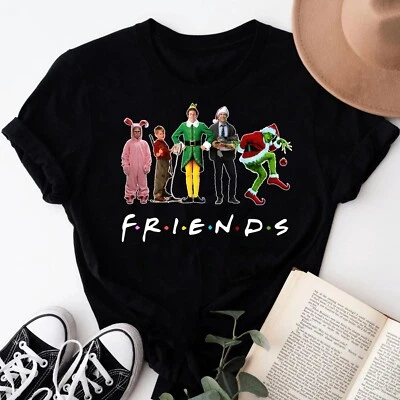 Friends Christmas Shirt, Christmas Movie Shirt, Grinch Christmas Party Shirt - Image 1 of 4