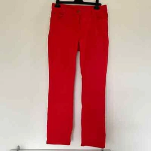 Pantalone rosso jeans dritto Madeleine 5 tasche - donna taglia UK 16 elasticizzato - Foto 1 di 10