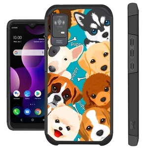 FUSION Case For T-Moble TCL Ion X (2023) Hybrid Phone Case Cover CUTE BIG DOGS - Picture 1 of 4