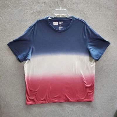 Camiseta Urban Pipeline Hombre 2XL Azul Blanco Colorblock Ombre Manga Corta Camiseta Foto 1 de 4