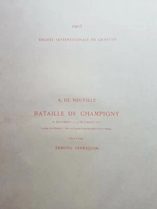 GRAVURE DE A. DE NEUVILLE " BATAILLE DE CHAMPIGNY " Novembre et Décembre 1870 - Imagen 1 de 4
