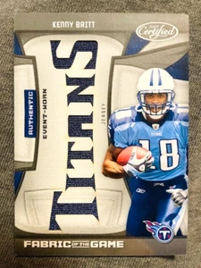 2009 Panini Donruss Certified Kenny Britt Rookie RC Jersey Relic Card /25 Rare - Picture 1 of 2