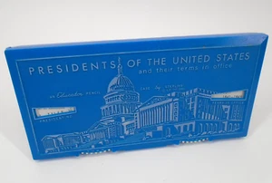 Sterling Co Presidents Of The United States Educator Pencil Case 1960’s Vintage - Bild 1 von 11