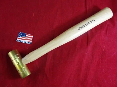GRACE USA BH-4  BRASS 4 OUNCE GUNSMITH HAMMER MADE IN THE USA  !!! MACHINIST !!! - Image 1 of 4