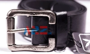 New Men's Playboy Real Stylish Leather Black with Silver Buckle - Picture 1 of 3