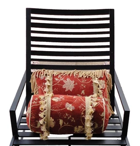 Set due paia cuscini frange Stratford Home oro ruggine arancione scuro nuovi BELLISSIMI! - Foto 1 di 4