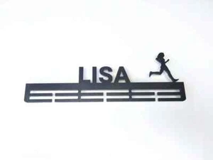 Custom Personalised Female Runner Medal Hanger, - Picture 1 of 5
