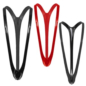 Sexy Herren Lackleder Body Bulge Pouch String Tanga Ringen Singlet Unterwäsche - Bild 1 von 24