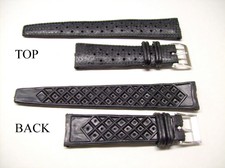 Vintage Rubber 1960s Watch Strap Band 20mm Tropical style Perforated NOS Diver