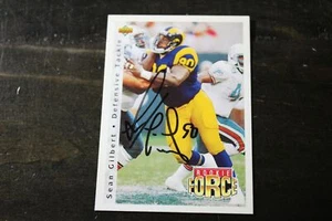 SEAN GILBERT LA RAMS AUTOGRAPHED CARD - Picture 1 of 1