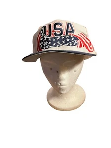 Vintage USA 1996 Olympics Draped Flag Logo 7 Snapback Cap Hat - NWT - Picture 1 of 7