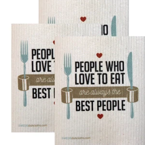 Swedish Dishcloth Set of 3 each Swedish Dish cloth Best People Design - Picture 1 of 1