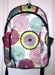 Thirty One Girls Backpack Pink Teal Floral Print - Picture 1 of 10