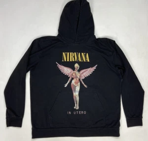 Nirvana In Utero Graphic Pullover Hoodie Herren Medium Schwarz Musik - Bild 1 von 9