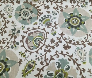 Silsila in Rhinestone 54" Wide P Kaufmann 55% Linen / 45% Rayon Floral - Picture 1 of 2