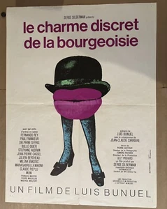 Póster de la película Le Charme Discret De La Bourgeoisie RARO ORIGINAL VINTAGE Buñuel - Imagen 1 de 2