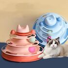 Katzen Spielturm Kreisel mit Bällen Spielzeug Kugelbahn 3 Etagen 3 Farben
