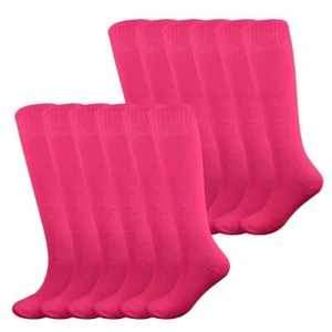 Unisex Knee High Sports Socks Multicolor 3/6/12 Pairs Long Athletic Socks - Picture 1 of 7