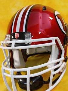 Utah Utes custom fullsize Riddell Speed Lg football helmet Candy Red - Picture 1 of 11