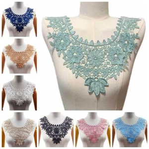 Women Embroidered Collar Fashion Multicolor Fake Collar Hollow Out Lace Collar - Picture 1 of 22