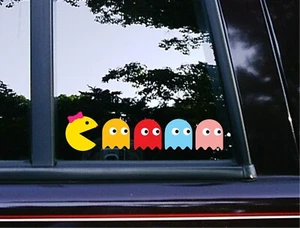Ms Pacman Peeker Window Vinyl Car Decals Video Games Cool JDM Stickers - Foto 1 di 4