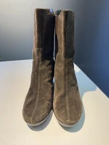 Women's Cole Hann Slip On brown Suede boots size 10 Air Soles - Picture 1 of 5
