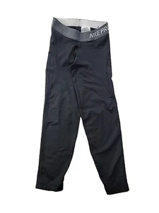 Nike Pro Leggings Girls Small (8-10) Cheerleading Gymnastics Black - Picture 1 of 9