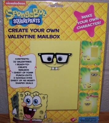 SpongeBob SquarePants Create Your Own Valentine Box with 32 Valentines - Image 1 of 4