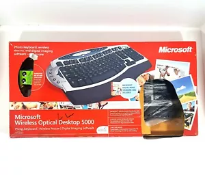 Microsoft Wireless Optical Desktop 5000 Keyboard Wireless Mouse Image Software - Picture 1 of 2