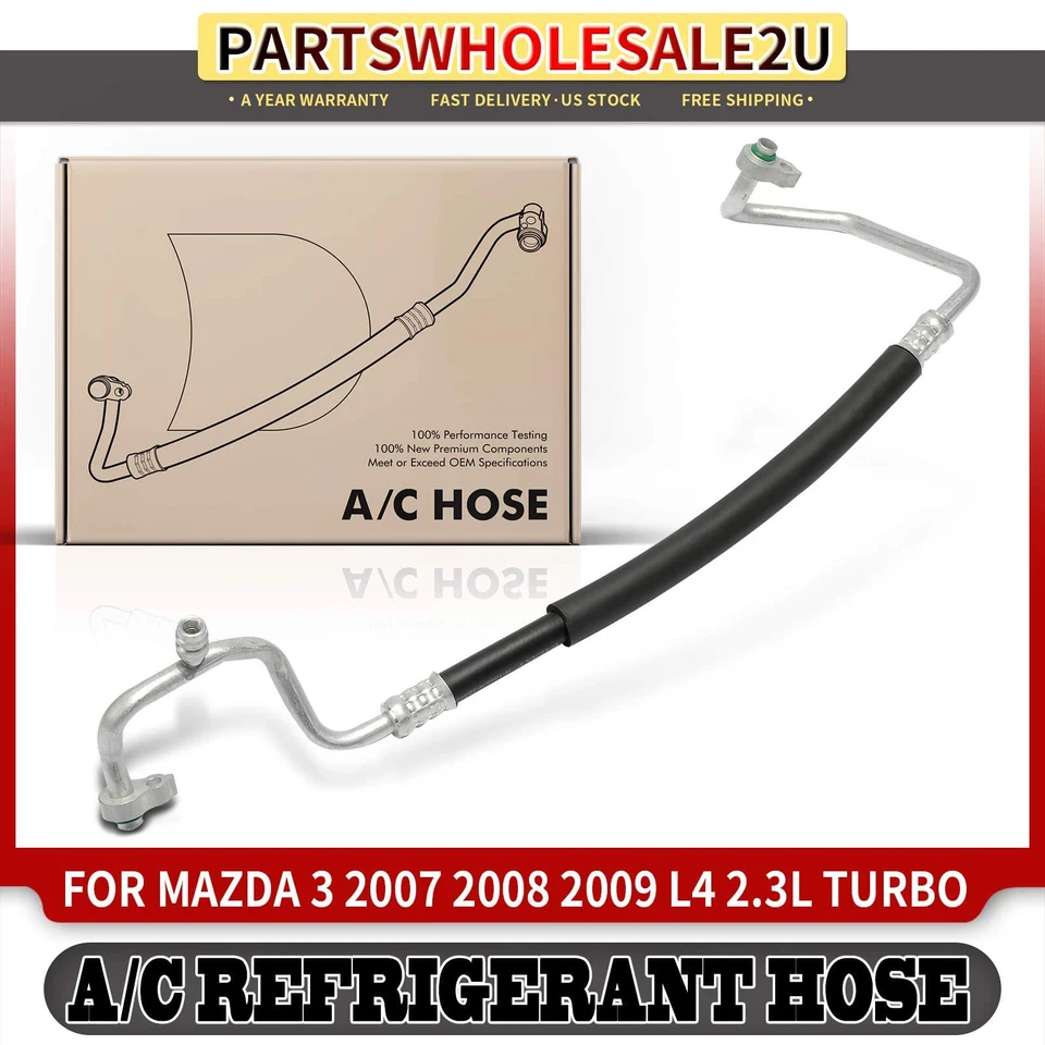 Línea de descarga de manguera de aire acondicionado para Mazda 3 Mazdaspeed 2007-2009 L4 2,3 L alta presión Foto 1 de 4