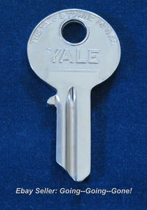 RARO ORIGINAL YALE & TOWNE Y1 3 PINES NÍQUEL PLATA SIN CORTAR LLAVE BLANCA YALE 19 999B - Imagen 1 de 4