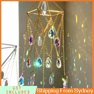 1PC Sunshine Catcher Glass Diamond shaped droplets Pendant for Garden Window AU - Picture 1 of 9