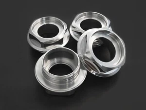 Hex Nuts for BBS RC 336 Center Caps Large/Small Thread 17,18,19 polish aluminum - Picture 1 of 8