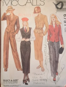 McCall's Sewing Pattern 6751 Misses' JACKET, VEST, SKIRT & PANTS size 4-6-8UC/FF - Picture 1 of 12