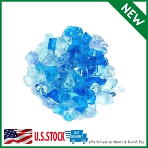 Fire Pit Glass Rocks For Outdoor Propane Gas Fireplace Crystal 10 Lbs Multicolor - Picture 1 of 4