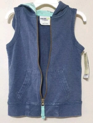 Oshkosh B'gosh Genuino Niños Pequeños Cremallera Completa Chaqueta Talla 2 Chaleco Sin Mangas Azul Foto 1 de 4