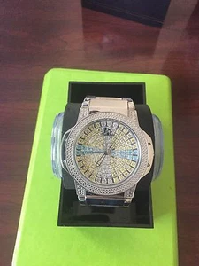 NEW Techno Master TM-2116 Watch Men's 1/4 CTS Blue White & Yellow - Picture 1 of 2