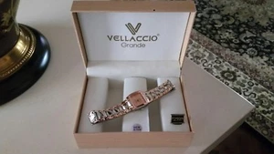 VELLACCIO GRANDE LADY'S QUARTZ WRIST WATCH IN ORIGINAL BOX. ROSE GOLD 2 TONE - Picture 1 of 6