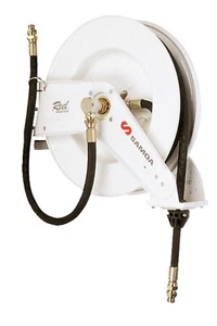 Enrollador de manguera abierto F-10 con manguera de grasa de 10 m 1/4" - ¡Robusto y de alta calidad! - Imagen 1 de 1