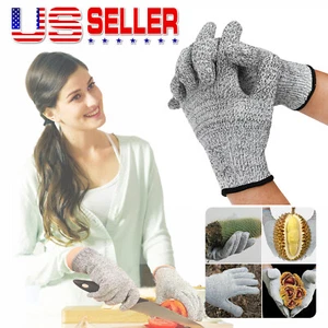 Safety Cut Proof Stab Resistant Butcher Gloves Kitchen Level 5 Protection Grade - Picture 1 of 20